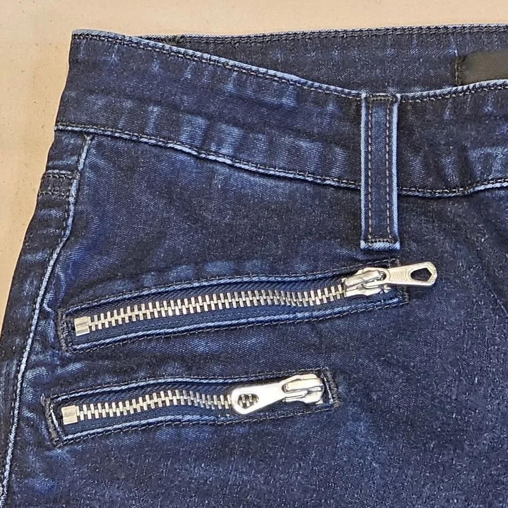 Joe's Jeans Womens Dark Wash Stretch Denim The Icon Skinny 3 Zip Pockets Size 28